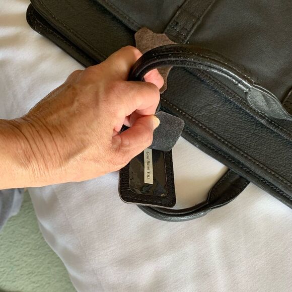 Briefcase Genuine Leather Briefcase, Computer Bag Vintage - Picture 4 of 16